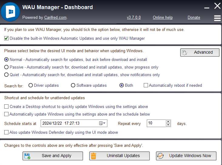 图片[1]-WAU Manager V3.7.0.0 英文版-特资啦！个人资源分享站