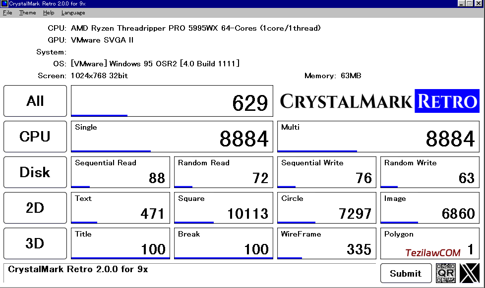 图片[1]-CrystalMark Retro 2.0.6 免费全面的基准测试软件安装版-特资啦！个人资源分享站