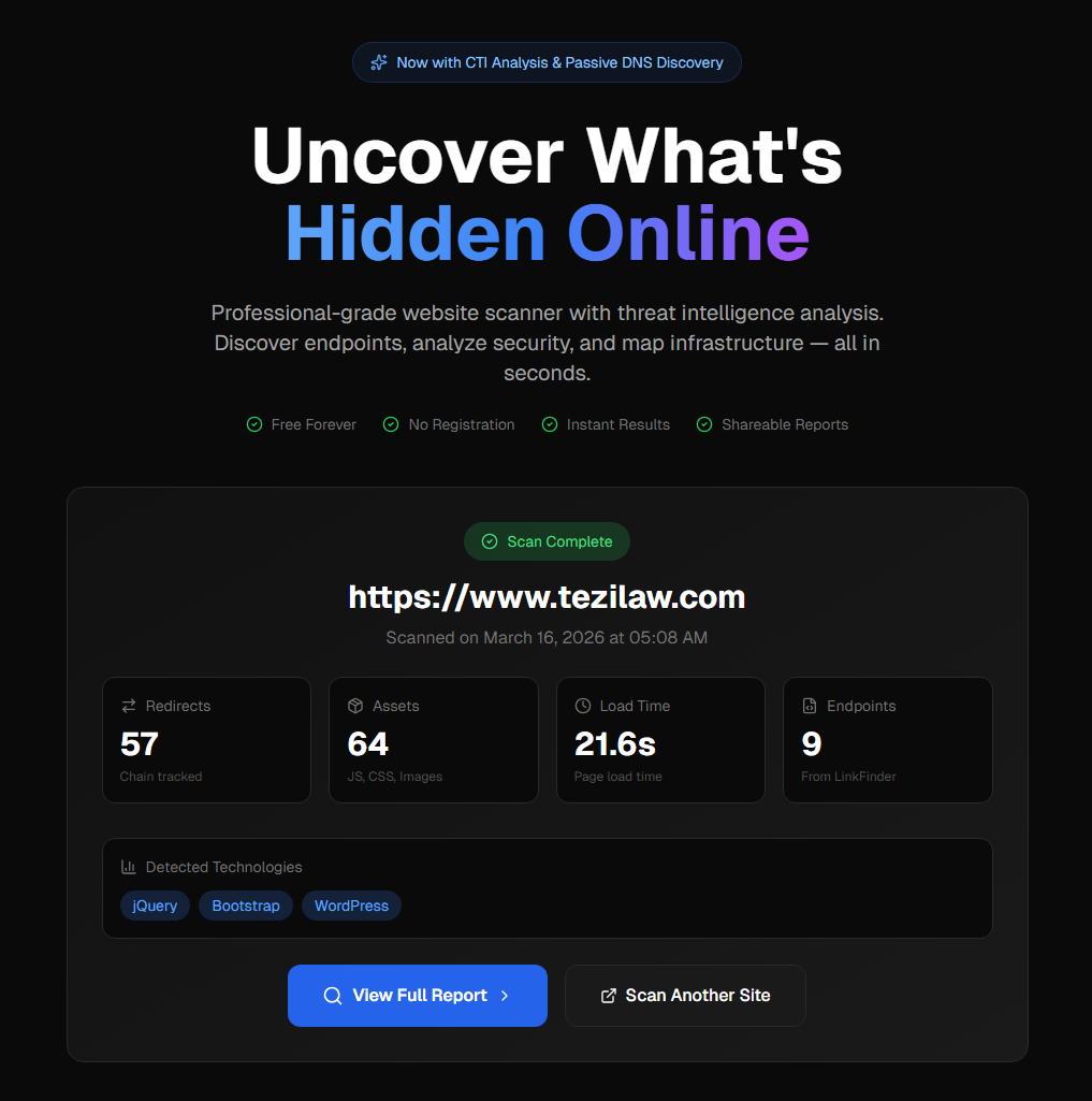 图片[4]-CyScan 网站安全扫描在线工具 无需注册可免费生成漏洞分析报告-特资啦！个人资源分享站